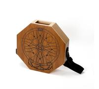 Two-Tone Cajon Drum - Portable Wooden Drum with Adjustable Strap (30 to 50 Inches), Unique Sound Varieties, Natural Brown, Ideal for Acoustic Performances and Outdoor Events