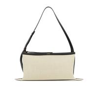 Two-tone canvas and leather medium Empire shoulder bag - female - Jil Sander - Shoulder Bags - Beige - ONE SIZE - Bags ONE SIZE