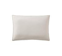 Two-tone Cotton Pillowcase, Bons Jours, Beige, 50 x 70 cm, Essix