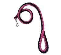 Two Tone Eight Strand Thick Woven Dog Leash, Suitable For Large Pet Dogs(Black Pink,M)