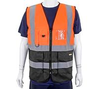 Beeswift High Visibility Two Tone Executive Waistcoat Orange/Black M HVWCTTORBLM
