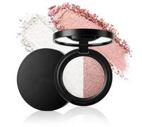 Two-Tone Eyeshadow, Highly Pigmented Eye Shadows, Creamy Texture for Easy Blend, Eye Make-up, Creamy Eye Shadow Palette for Natural Look (#1 Silver-Brown Glitter)