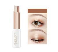 Two-tone Eyeshadow Stick Eye Modification Gradient Pearlescent Eyeshadow Matte,Waterproof Shimmer Eyeshadow Stick with Double Colors,Two-Tones Eyeshadow Makeup Powder for Makeup Novice (06#)