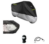 Two-Tone Fleece Motorcycle Cover Waterproof Anti-Gratin 250G Motorbike Scooter and Maximoto with Windshield/Windscreen+Top Case Compatible with Buell Ulysses XB12X