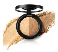 Two-Tone Glitter Eyeshadow, Highly Pigmented Gold Eye Shadows | Creamy Texture for Easy Blend, Eye Make-up, Creamy Eye Shadow Palette for Natural Look (3# Gilded Sunset)
