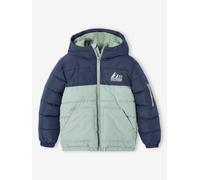 Two-tone Hooded Jacket with Recycled Polyester Padding, for Boys sage green
