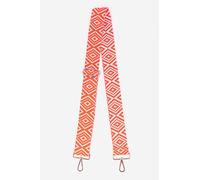 Two Tone Ikat Print Woven Bag Strap in Neon Orange Sarta Orange One Size