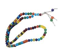 Two Tone Imitation Agate Beaded Wristband 99 Smooth Round Beads Breathable Design for Formal Or Daily Accessorizing Fashionable Double Color Rosary Beads