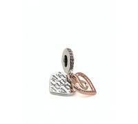 Two-Tone Infinity Heart Double Dangle Charm - female - Pandora - Jewellery - Multicolor - ONE SIZE - Accessories ONE SIZE