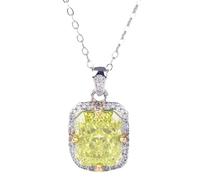 Two-tone Jewelry Set Green Ice Cut Pendant Necklace Amethyst Ring for Special Occasions and presents