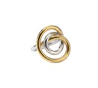 Two Tone Knot Interlocking Triple Ring,Chunky Statement Ring for Women, 6
