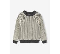 Two-Tone Long Sleeve Knitted Jumper anthracite