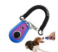 Two-Tone Oval Dog Training Clickers - Pet Training Clicker Double Color Design | 5.8cm Animal Behavior Support with Wrist Strap, Oval Shape Design for Small, Medium and Breeds