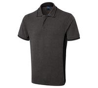 Uneek UC117 Two Tone Poloshirt Charcoal/Black 3XL Colour: Charcoal/Bla 3XL