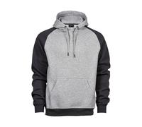 Two Tone Raglan Hooded Sweatshirt TEE JAYS Grey S