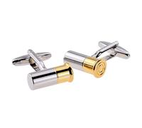 Two Tone Shotgun Shell Cufflinks Presented in a Box