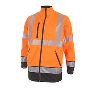 Two Tone Softshell Jacket Saturn Yellow/Navy Size S-4XL (L, Orange/Black)