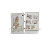 Two Tone Teddy Double Frame for 7 Pictures Christening Present