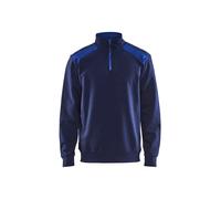 Two-tone trucker-neck sweatshirt Blaklader Bleu 2XL