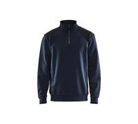 Two-tone trucker-neck sweatshirt Blaklader Bleu 3XL
