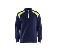 Two-tone trucker-neck sweatshirt Blaklader Bleu 3XL