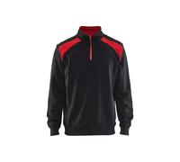 Two-tone trucker-neck sweatshirt Blaklader Noir 2XL