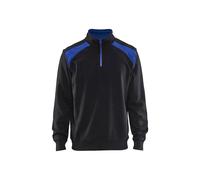 Two-tone trucker-neck sweatshirt Blaklader Noir 2XL