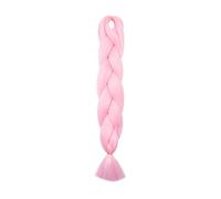 Two Tones Women 24inch Jumbo Braids Hair Afro Crochet Twist Braiding Bulk Hair Style 1 Bundle/100g Fiber Hair Extensions - Light Pink