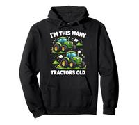 Two Tractors 2yr 2nd Birthday 2 Year Old Boys Gifts Pullover Hoodie