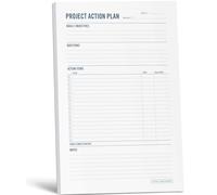 Two Tumbleweeds Project Plan Notepad, 7x10” Planning Pad, 50 Sheets, White, Lined or Grid, Adult, Non Dated, Paper, 7 inches X 10 inches