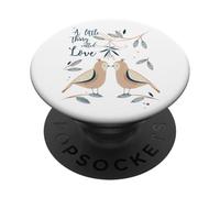 Two Turtle Doves 12 Days of Christmas Love Song Ornament Art PopSockets Adhesive PopGrip