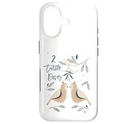 Two Turtle Doves 12 Days Of Christmas Song Coral Rhyme Xmas Case for iPhone 17