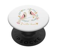Two Turtle Doves 12 Days Of Christmas Song Coral Rhyme Xmas PopSockets Adhesive PopGrip