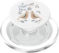 Two Turtle Doves 12 Days Of Christmas Song Coral Rhyme Xmas PopSockets PopGrip for MagSafe
