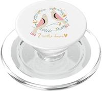 Two Turtle Doves 12 Days Of Christmas Song Coral Rhyme Xmas PopSockets PopGrip for MagSafe