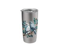 Two Turtle Doves Cut-Out Stencil-Style 2 Stainless Steel Insulated Tumbler