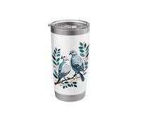 Two Turtle Doves Cut-Out Stencil-Style 2 Stainless Steel Insulated Tumbler