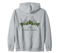 Two Turtle Doves Twelve Days Of Christmas Beautiful Zip Hoodie