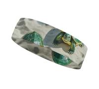 Two Turtles and Shells Sports Sweatband 15" Polyester Hairband Absorbent Quick-Dry Headband for Running, Yoga