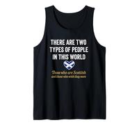 Two Types of People in the World Scotland Saltire Heart Tank Top