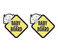 Two Ultra-Durable Baby car Decals Waterproof and UV-Resistant pram Stickers Suitable for Young Children Easy to Apply and Remove Safeguarding Family Safety