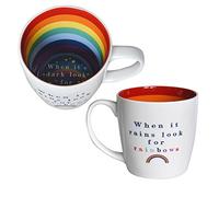 Two Up Two Down Inside Out Rainbows Mug - Pattern Inside and Out