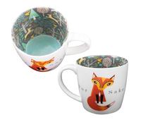 Two Up Two Down Mug ~ Ceramic Tea/Coffee ~ Inside Out Mug - for 'Fox' Sake
