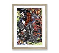 Two Warriors By Utagawa Kuniyoshi Asian Japanese Framed Wall Art Print, Ready to Hang Picture for Living Room Bedroom Home Office Décor, Oak A2 (64 x 46 cm)