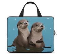 Two Water Sloths Laptop Sleeve Ultra-Thin, Lightweight & Waterproof 13inch Laptop Bags, Durable Neoprene Material, Portable Protective Computer Bag with Hand Strap