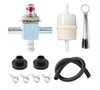 Two-Way 1/4" Cut-Off Fuel Gas Valve Compatible with EXMARK 1-633347 Scag 482212 E633347 Hustler 745059 Yazoo 102679 Husqvarana 539102679 with Fuel Filter