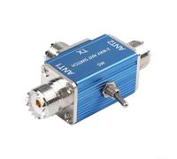 Two Way Aerial Switch 1 In 2 Out for Amateur Radio - Compact Manual Transfer Switch 500MHz Range 100W Low Loss Metal Case Blue(SL-16)