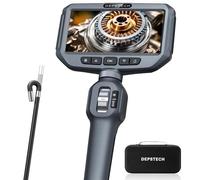 Two-Way Articulating Borescope Camera with Light, DEPSTECH Industrial Endoscope with Articulated Probe, Flexible Mechanic Snake Inspection Camera for Wall Automotive Engine Inspect-5FT
