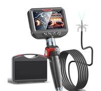 Two-Way Articulating Borescope, Endoscope Inspection Camera with Light, 8.5mm Lens Articulated Snake, 4.3'' Screen