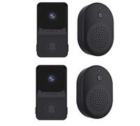 Two Way Audio Aiwit App WiFi Smart Camera Door Wireless Ring Video Mini Doorbell Light for Webcam Laptop (Black, One Size)